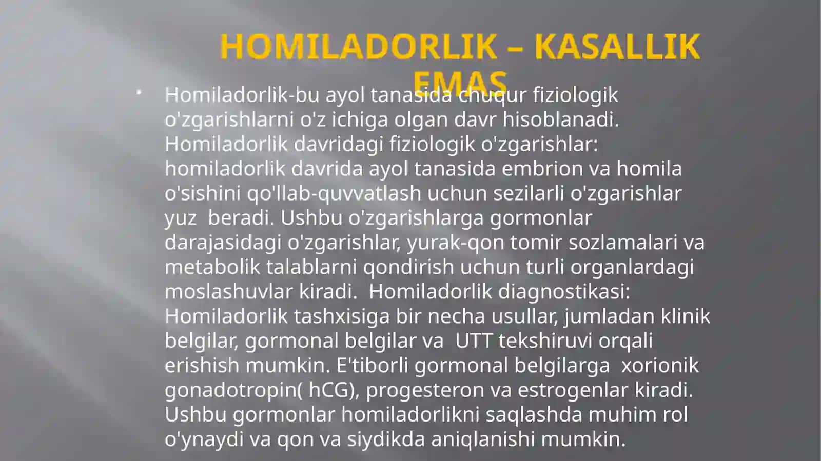 HOMILADOR AYOL ORGANIZMINING FIZIOLOGIK O’ZGARISHLARI 3