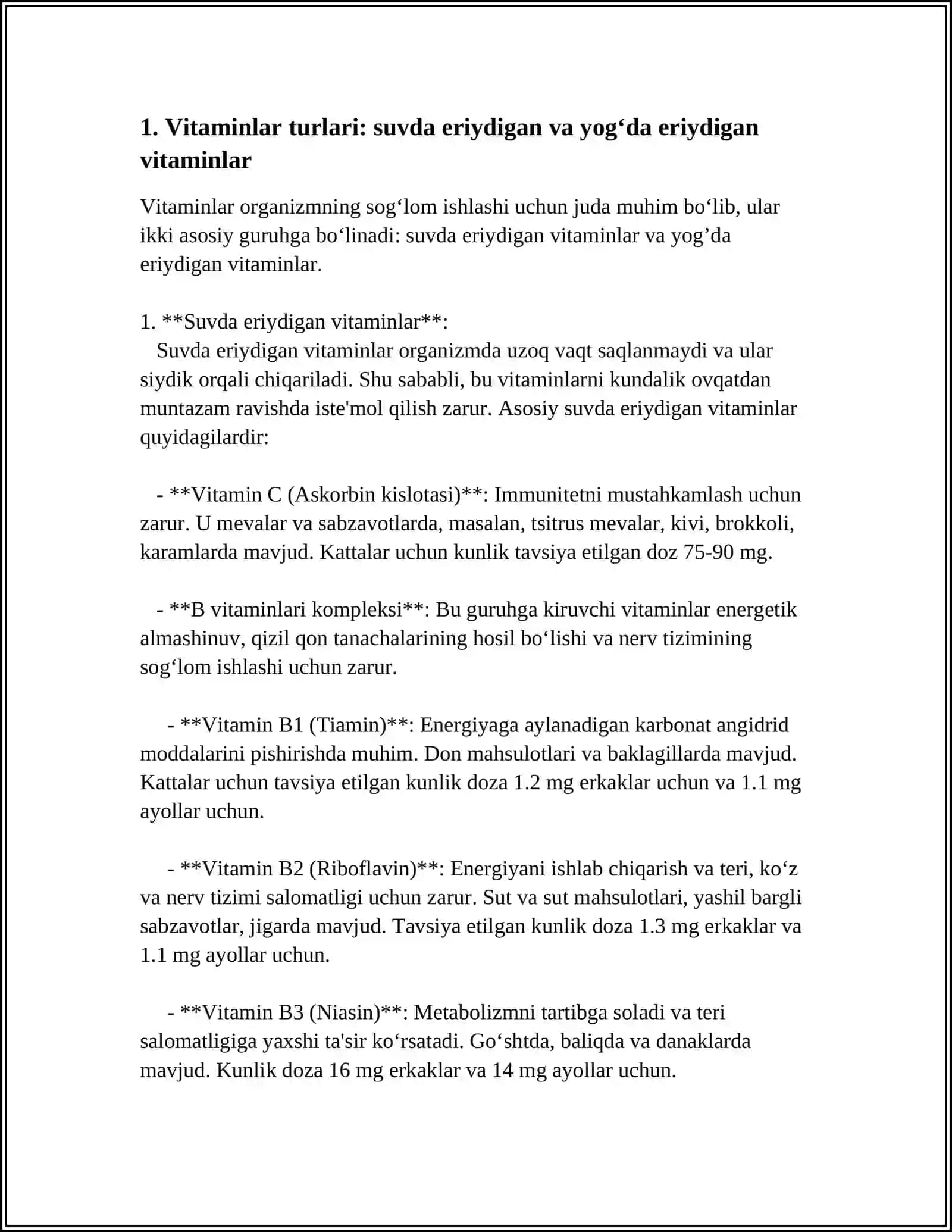 VITAMINLAR VA ULARNING ORGANIZM UCHUN AHAMIYATI 3