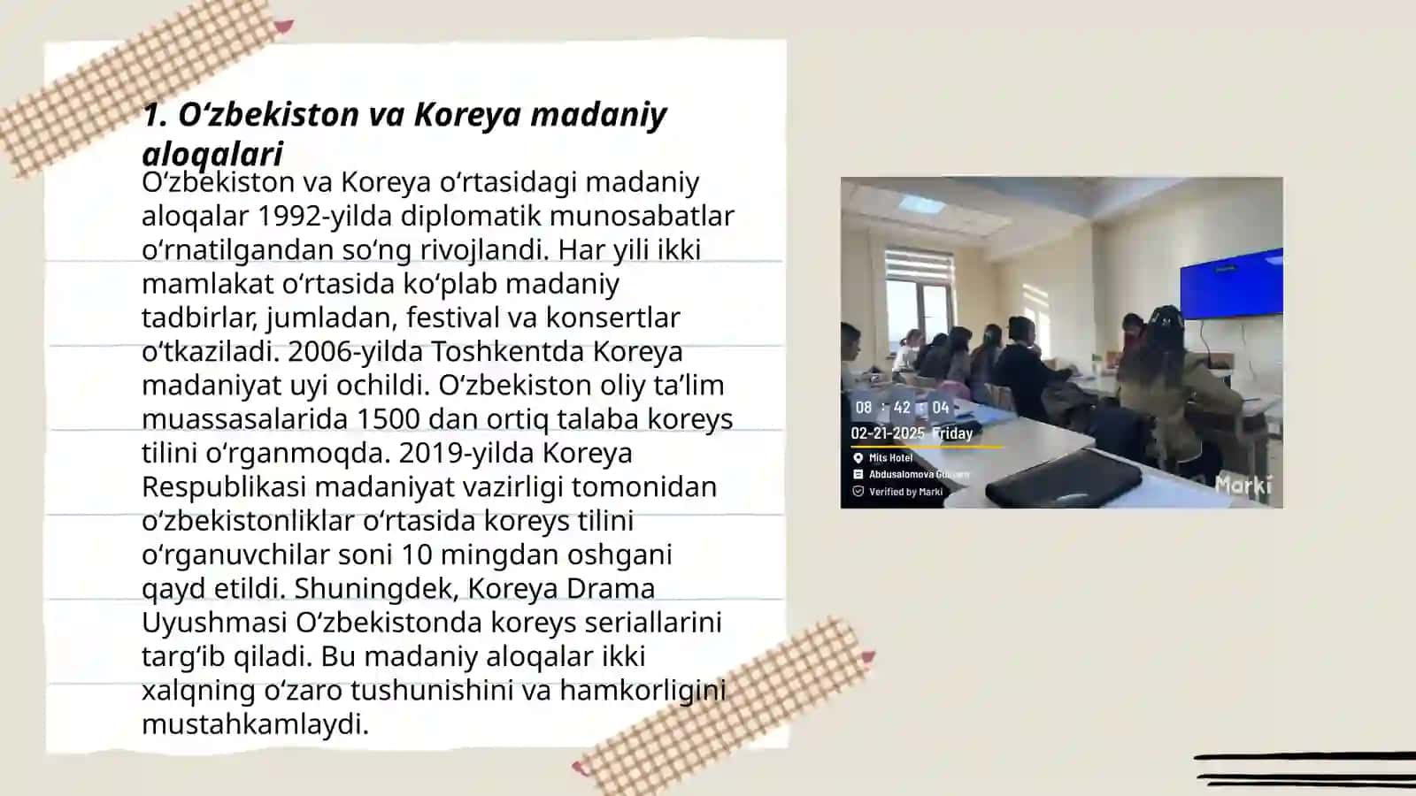 Amaliyot davomida qilingan ishlar bo’yicha prezentatsiyasi 3