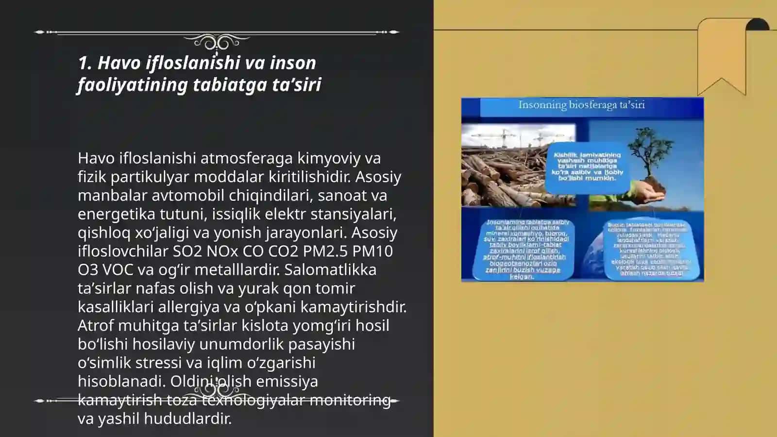 Havo ifloslanishi va inson faoliyatining tabiatga taʼsiri 3