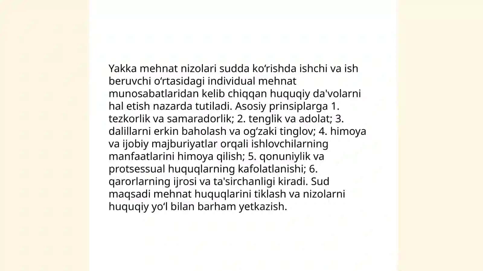 Yakka mehnat nizolarini sudda ko'rish tartibi 3