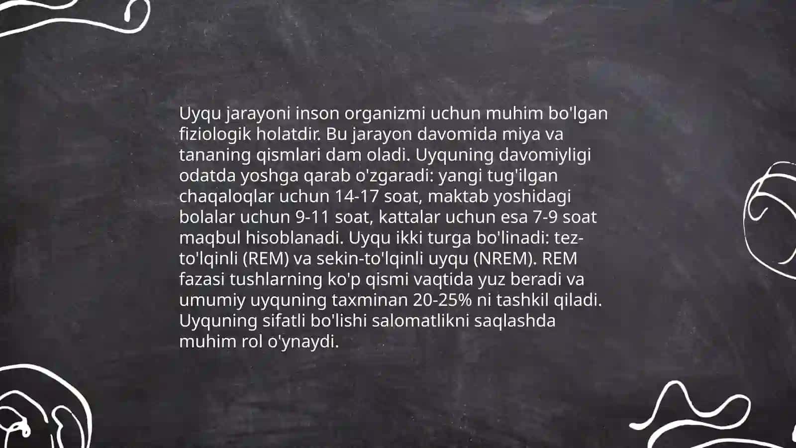 Uyqu. Tush ko'rish va gipnos gigeniyasi 3