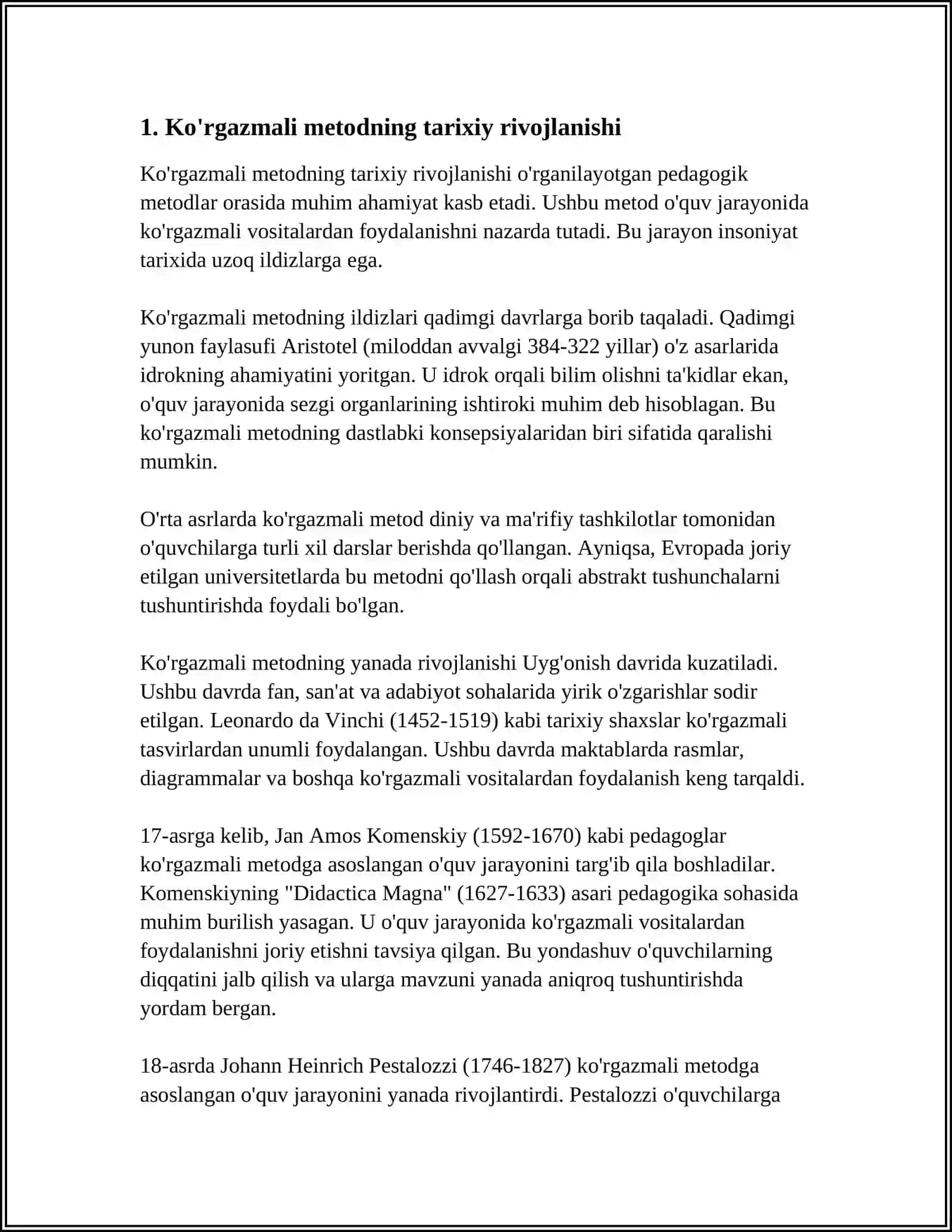 TEXNOLOGIYA DARSLARIDA KO'RGAZMALILIK METODI 3