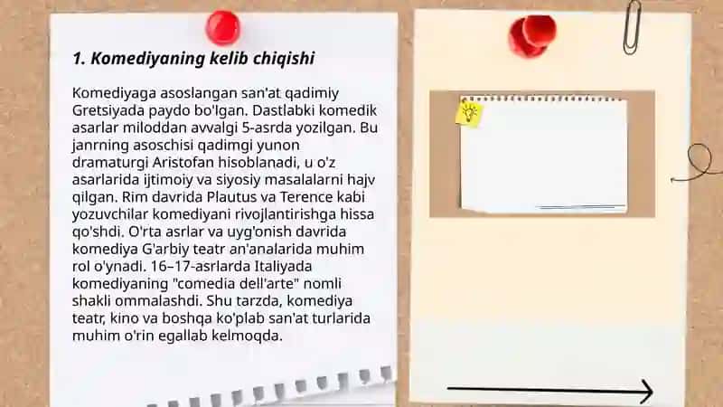 Komediyaning xususiyatlari 3