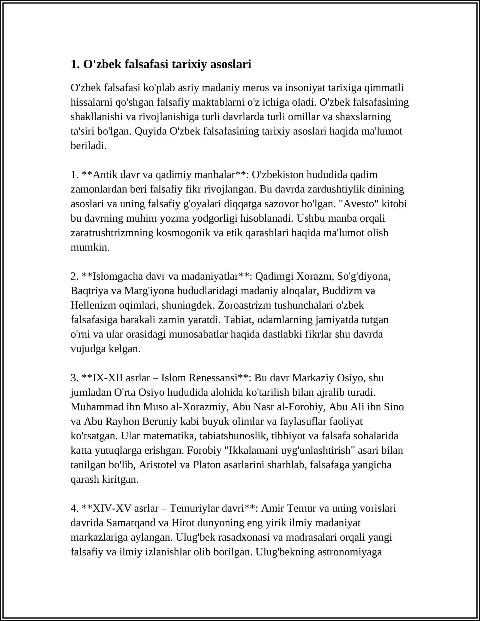 XX ASR O'ZBEK FALSAFASI RIVOJLANISHINING ASOSIY YO'NALISHLARI 3