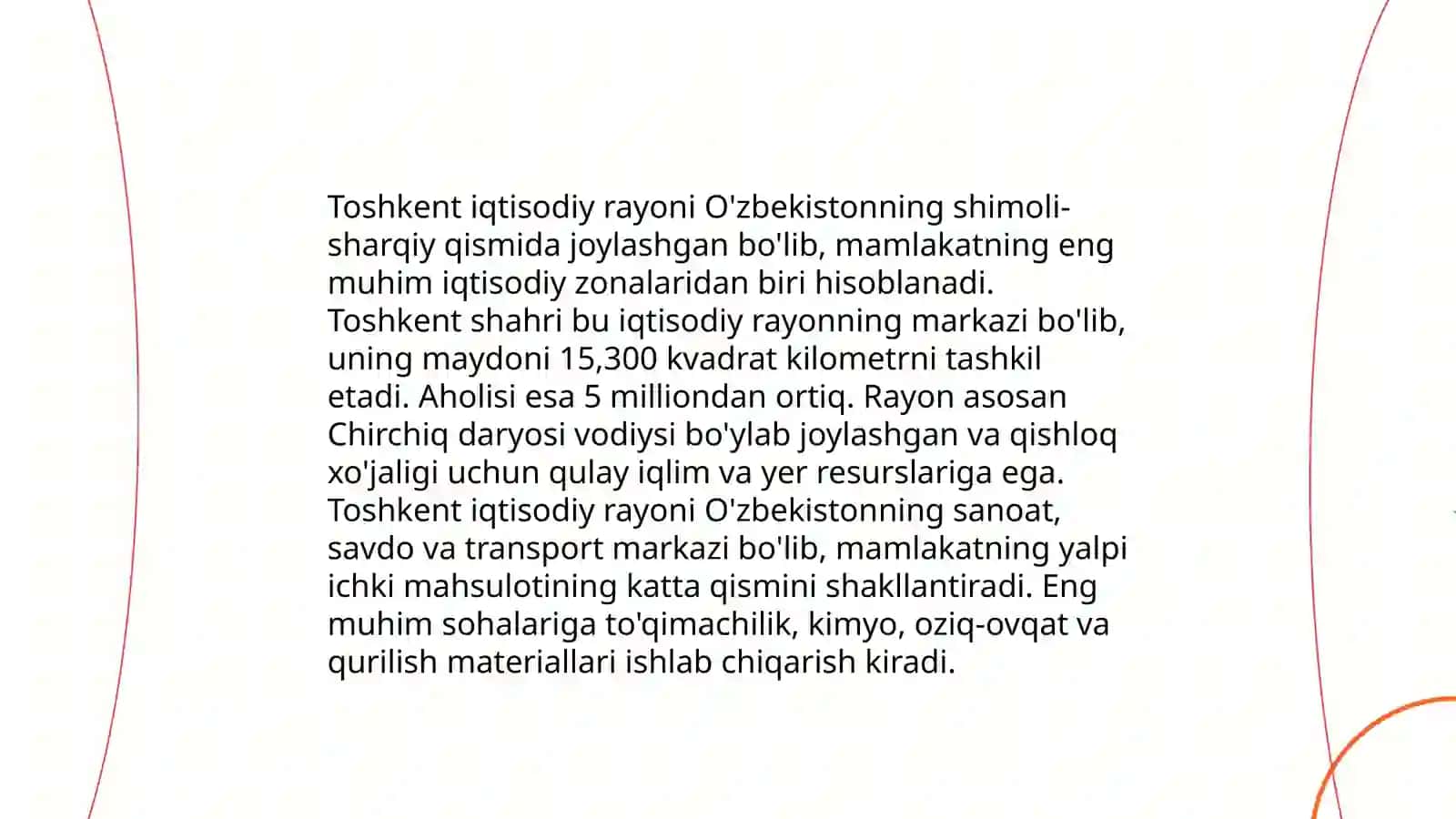 Toshkent va Mirzacho'l iqtisodiy rayonlari 3