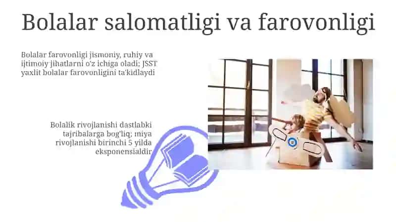 Bolalar salomatligi va farovonligi 3