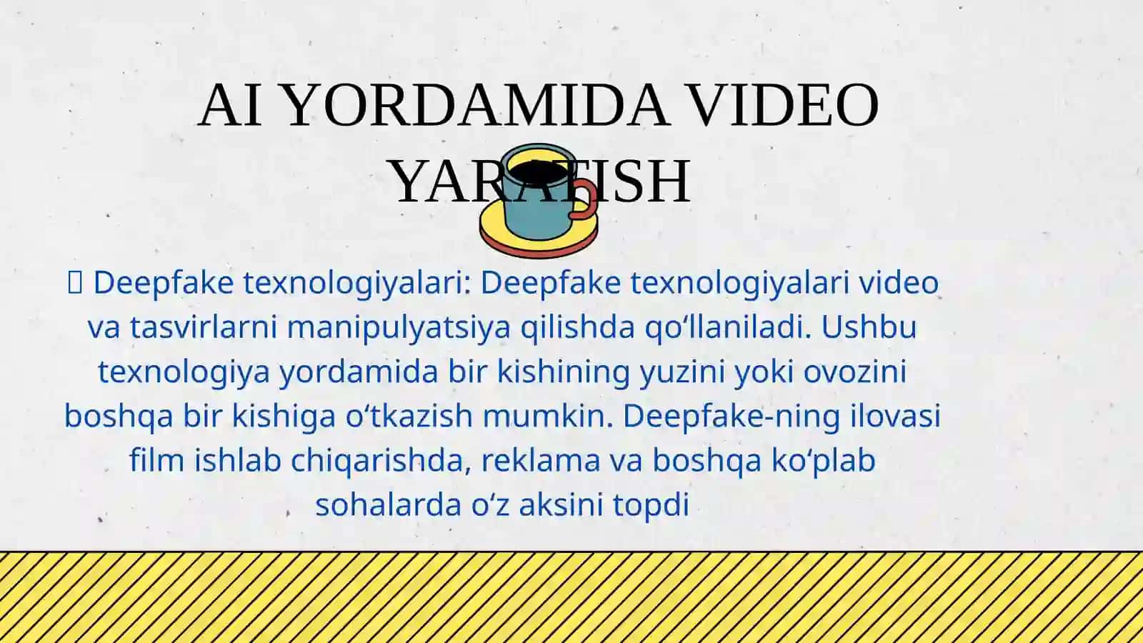 SUN'IY INTELEKTDAN FOYDALANIB AUDIO VIDEOLAR USTIDA AMALLAR 3