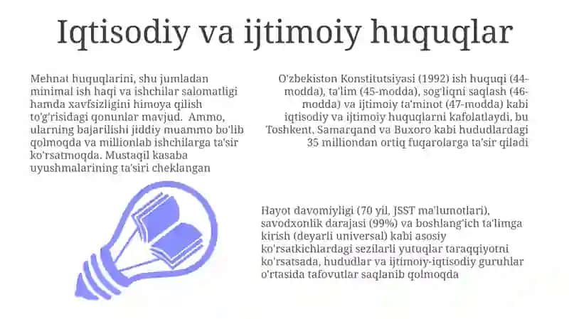 Oʻzbekistonda inson huquqlari va erkinliklarini kafolatining yaratilishi 3