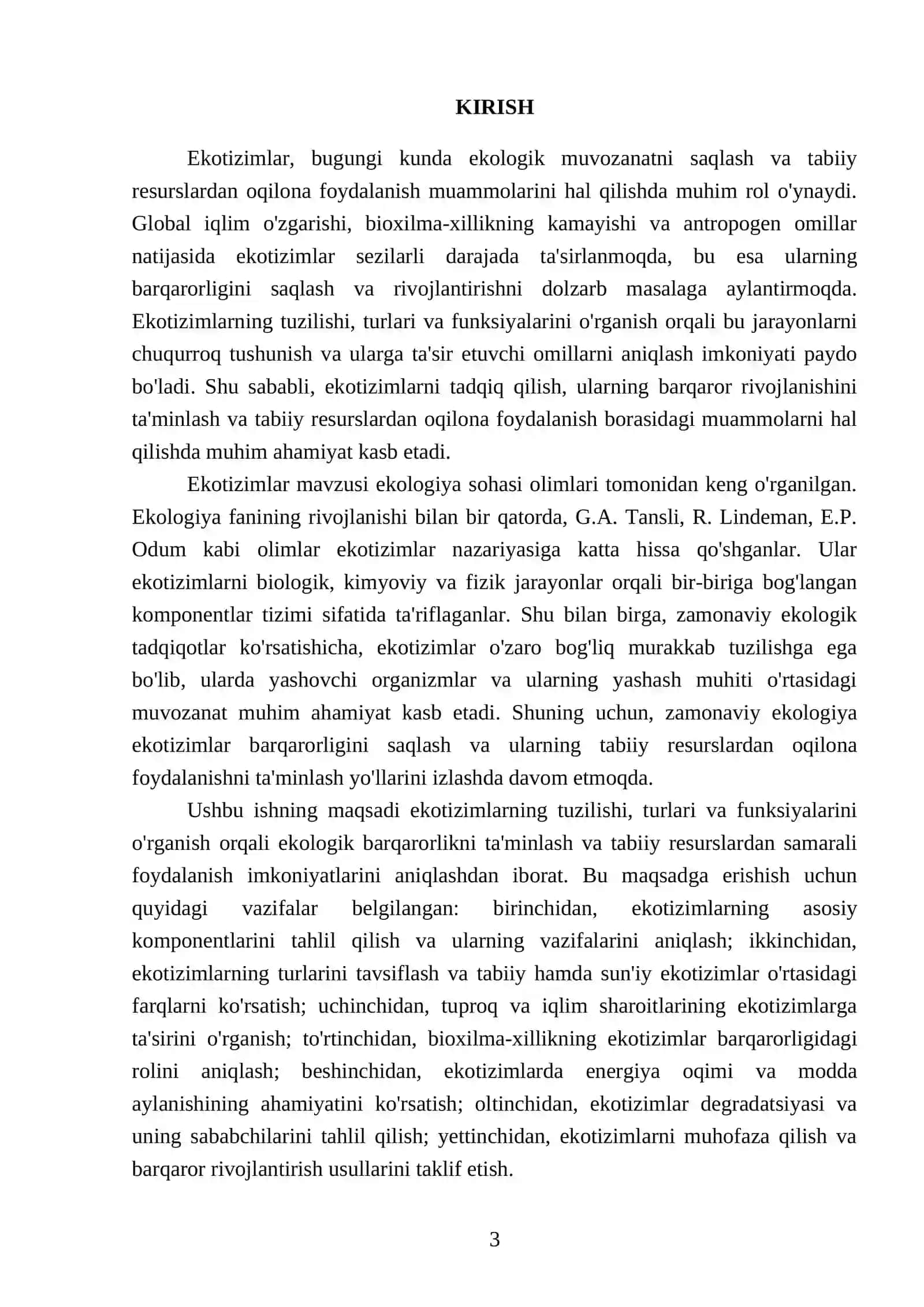 Ekotizimlar: tuzilishi, turlari va funksiyalari 3