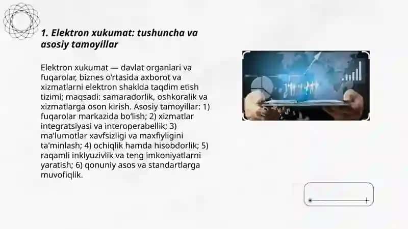 Elektron xukumat: tushuncha va asosiy tamoyillar 3