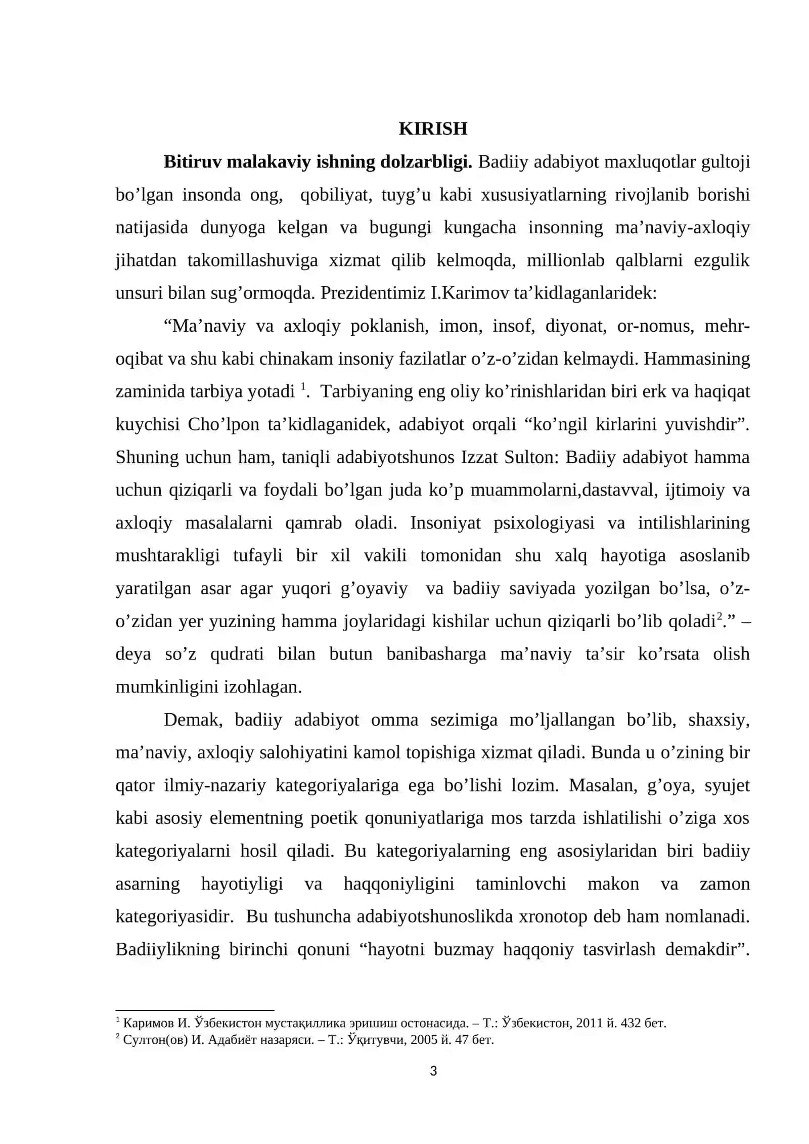 O’zbek adabiyotida zamon va makon muammosi (Rauf Parfi she’riyati misolida) 3