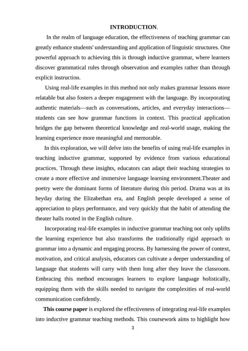 USING REAL-LIFE EXAMPLES IN INDUCTIVE GRAMMAR TEACHING 3