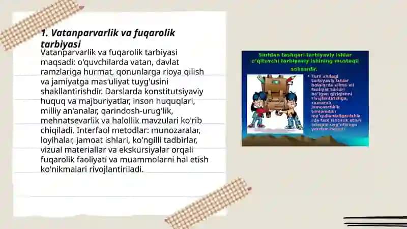Sinfdagi tarbiyaviy soatlar 3