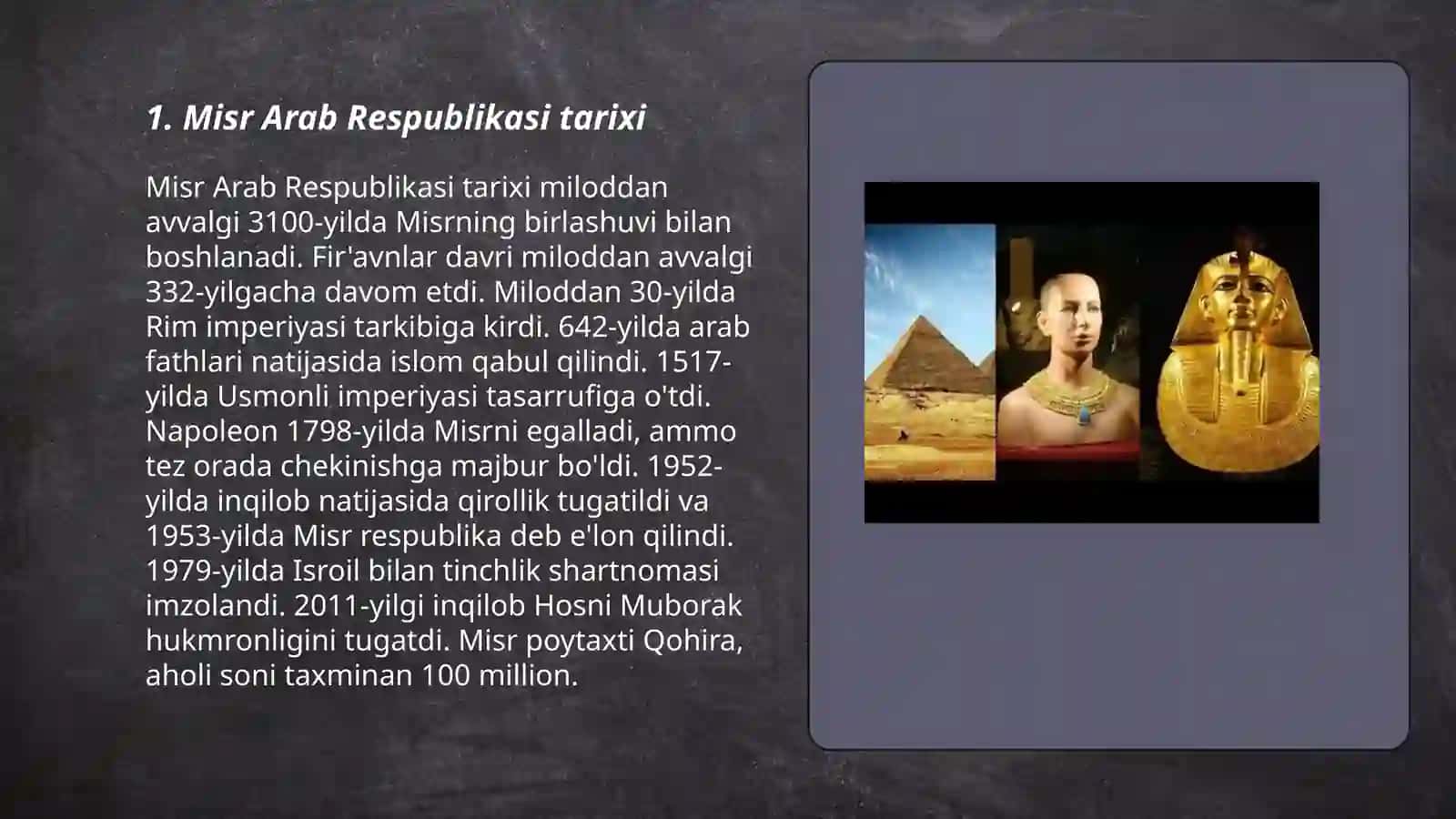 Misr arab respublikasi hakida malumot 3
