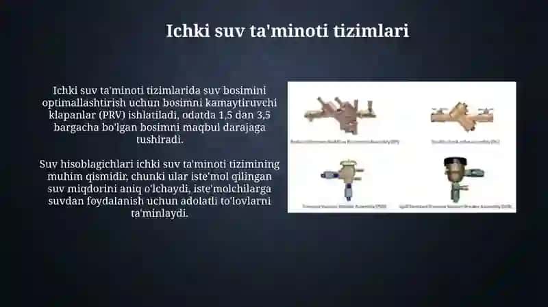 Suv taʼminoti kanalizatsiya ichki qurilmalari 3