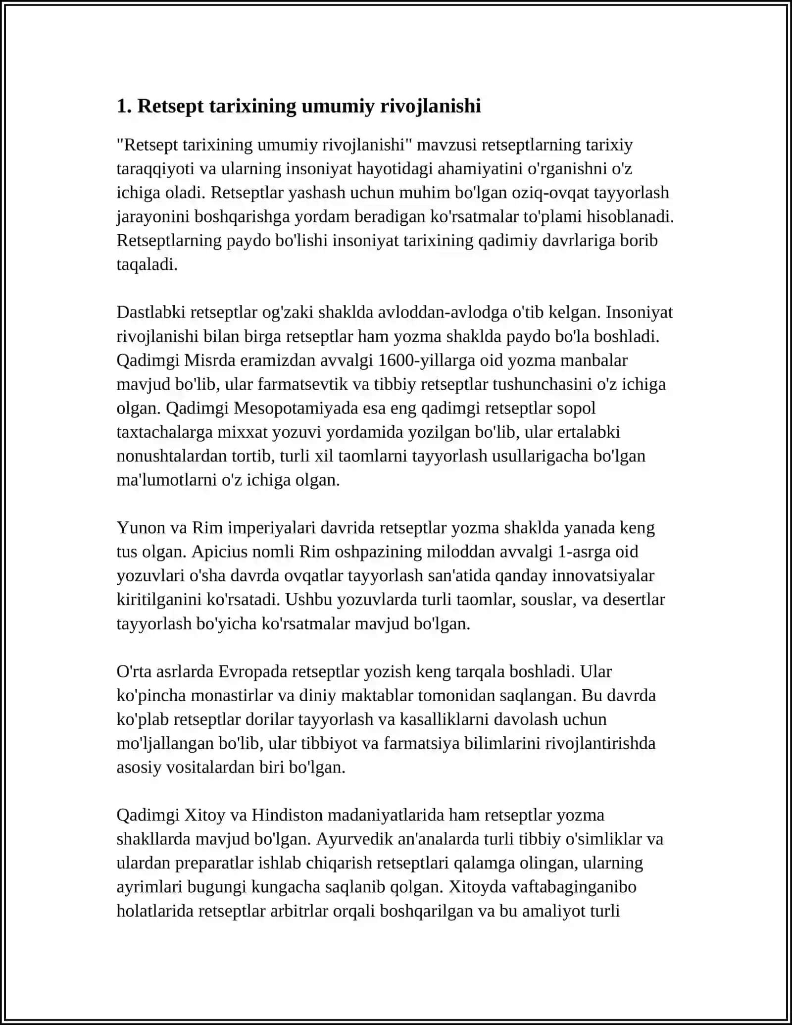 RETSEPT TARIXI 3