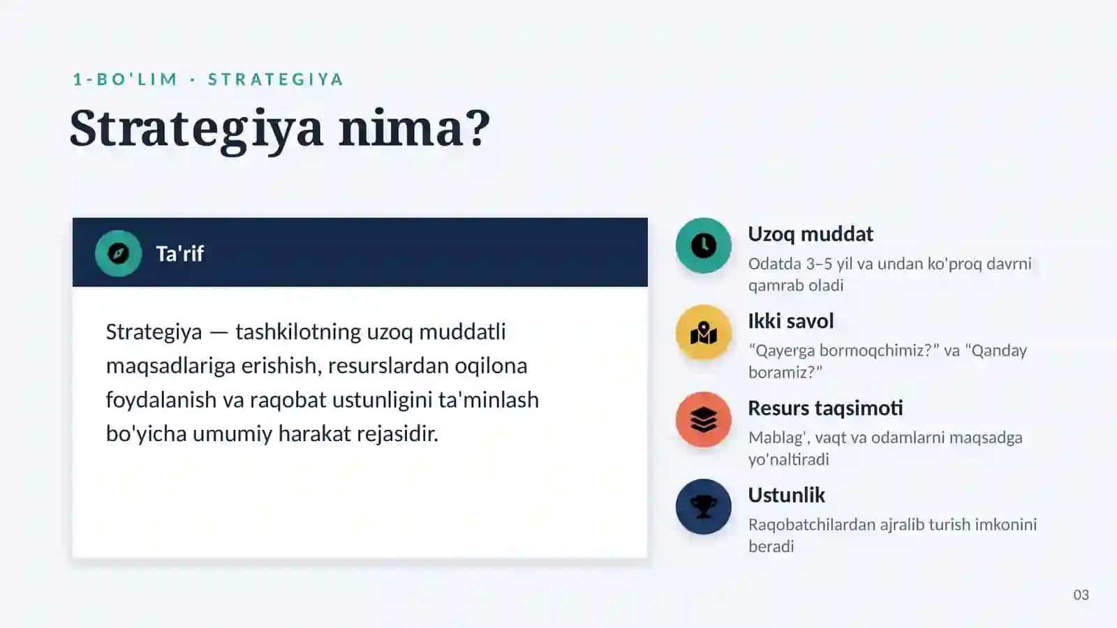 BOSHQARUV ASOSLARI 3