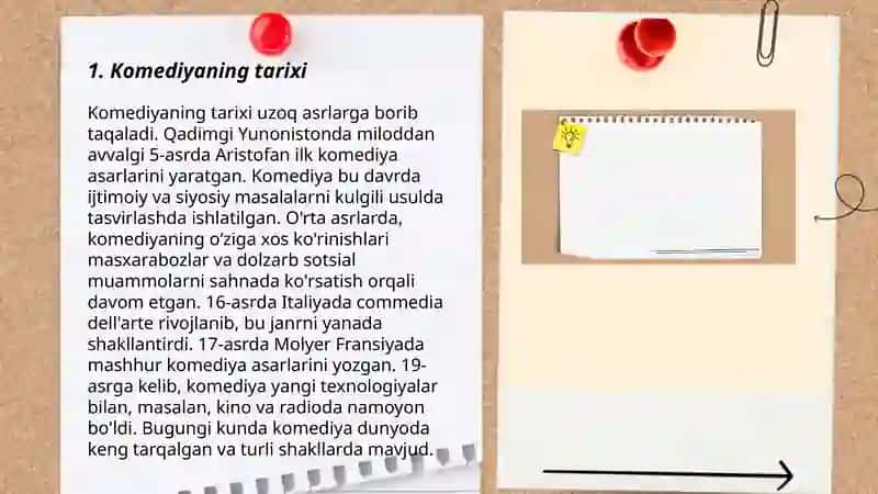 Komediyaning xususiyatlari 3