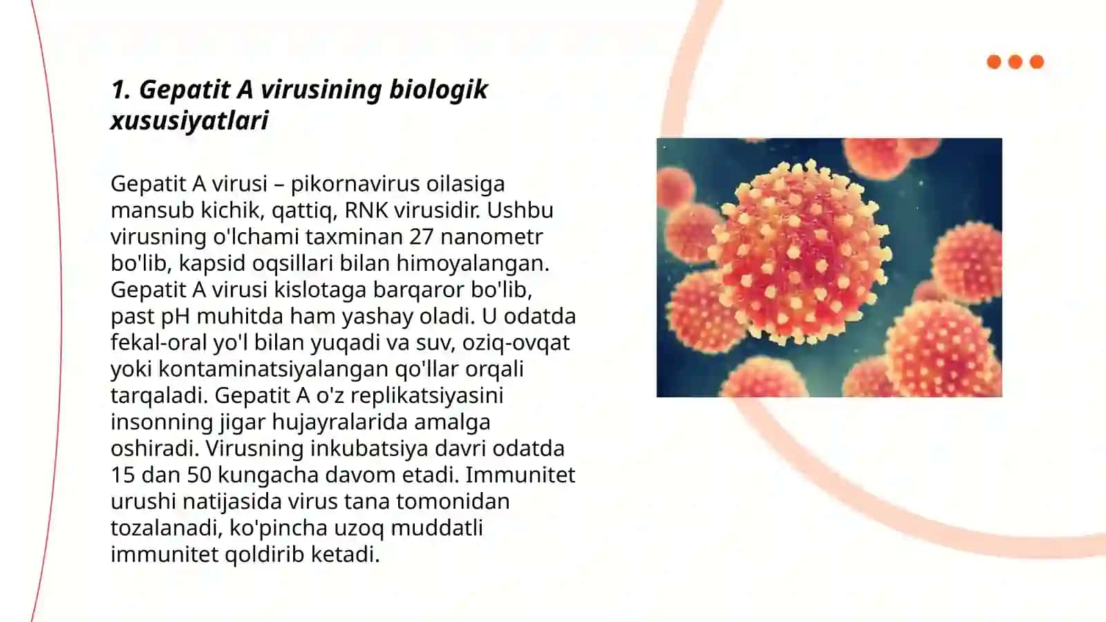 Gepatit A va Gepatit B qo'zg'atuvchi viruslar, ularning kasaliklarini laborator diagnostikasi 3