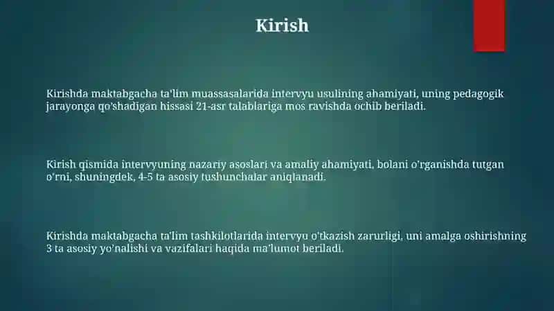 Maktabgacha ta'lim tashkilotida suhbat metodlaridan foydalanish texnologiyasi 3