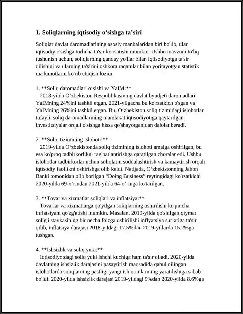 SOLIQLARNING MAMLAKAT IQTISODIY MUNOSABATLARIDA ÕRNI VA ROLI 3