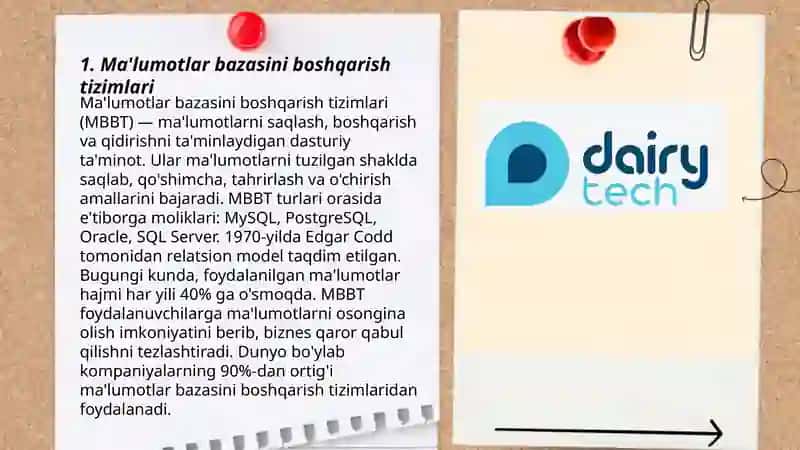 Ma'lumotlar bazasini boshqarishBulut texnologiyalari va iqtisodiy samaradorlik 3