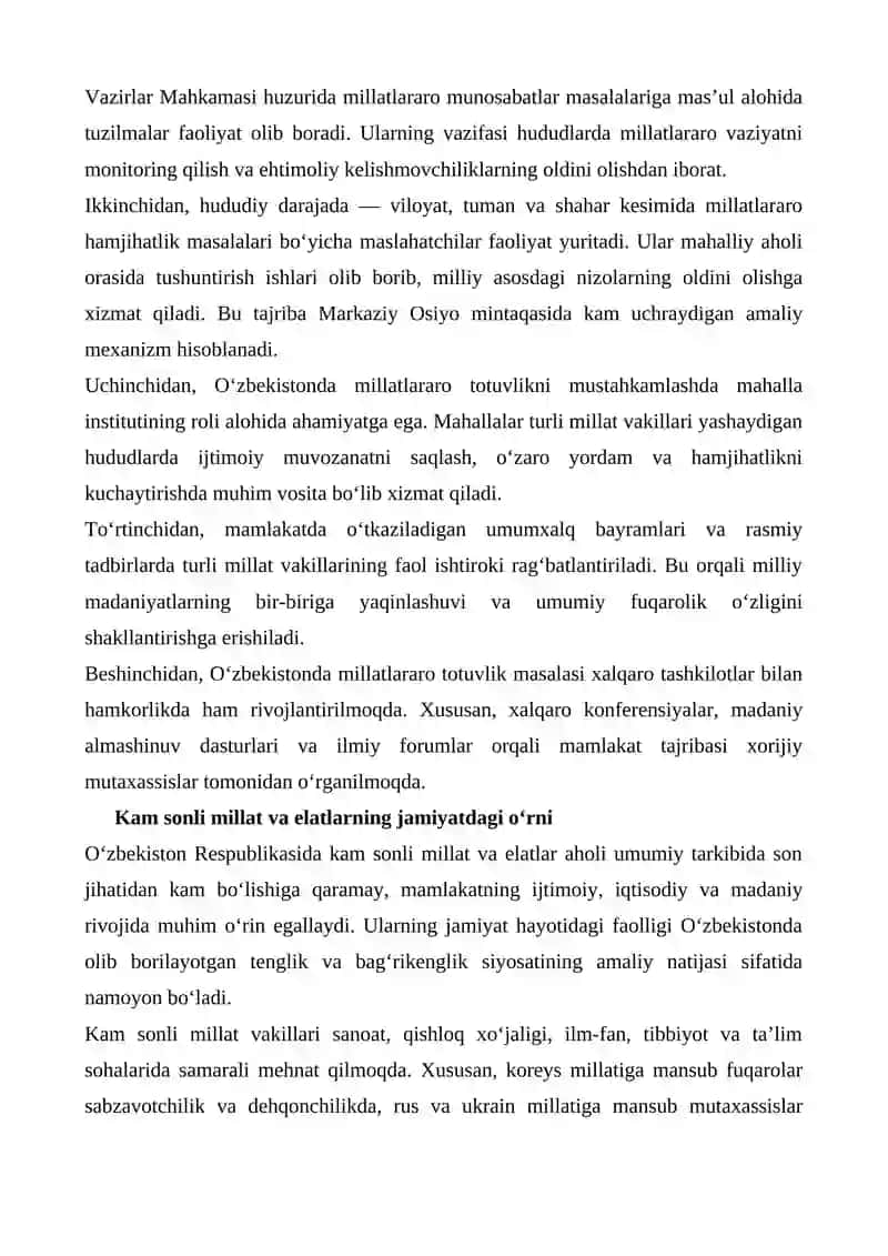 OʻZBEKISTONDA ISTIQOMAT QILAYOTGAN MILLAT VA ELATLARNING TASNIFI 3