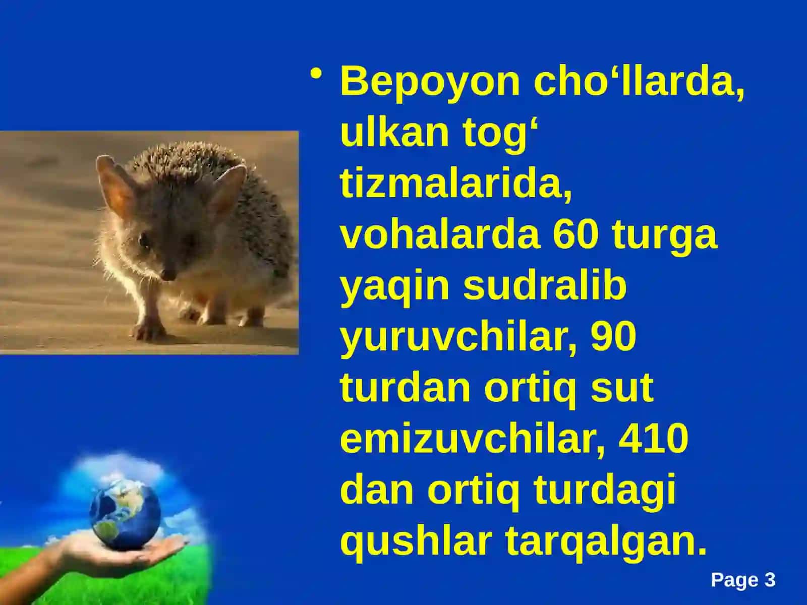 O‘zbekistonning hayvonotolami 3