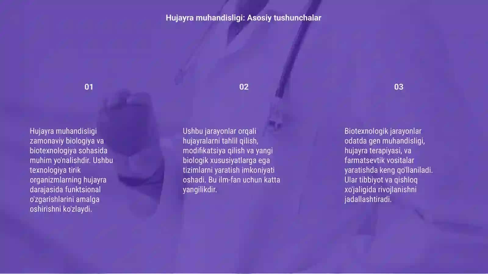Hujayra muhandisligida texnologik jarayonlar 3