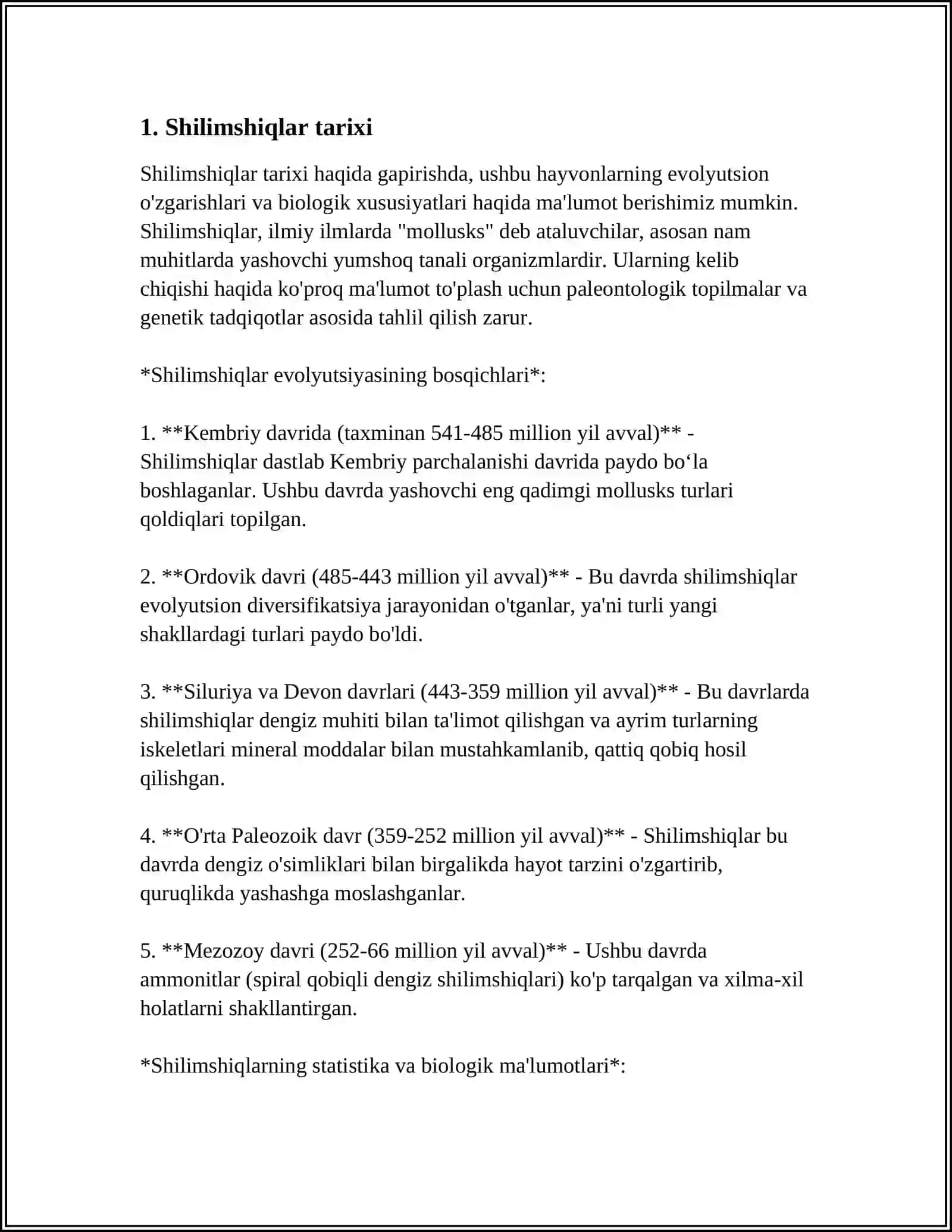 SHILIMSHIQLAR TANLOVINI TUZULISHI 3