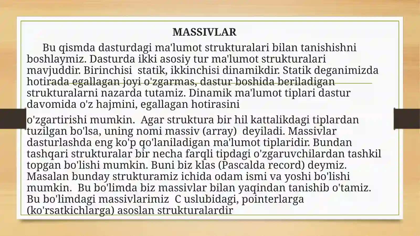 Massivlar 3