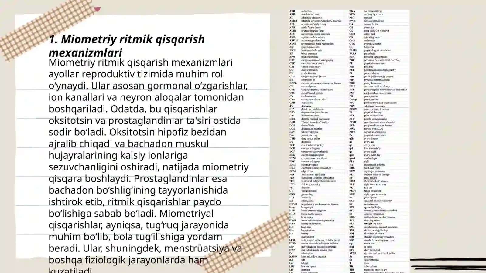Miometriy ritmik va tonika qisqartruvchi vositalar 3