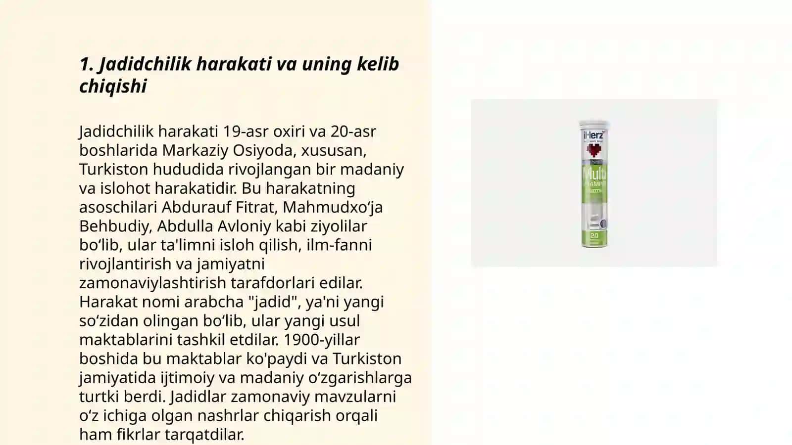 Jadid ma'rifatparvarlarining oʻlka ijtimoiy-ma'naviy hayotida tutgan oʻrni va faoliyati 3