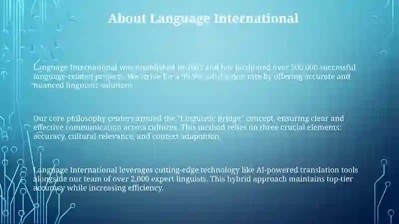 Welcome to language international 3