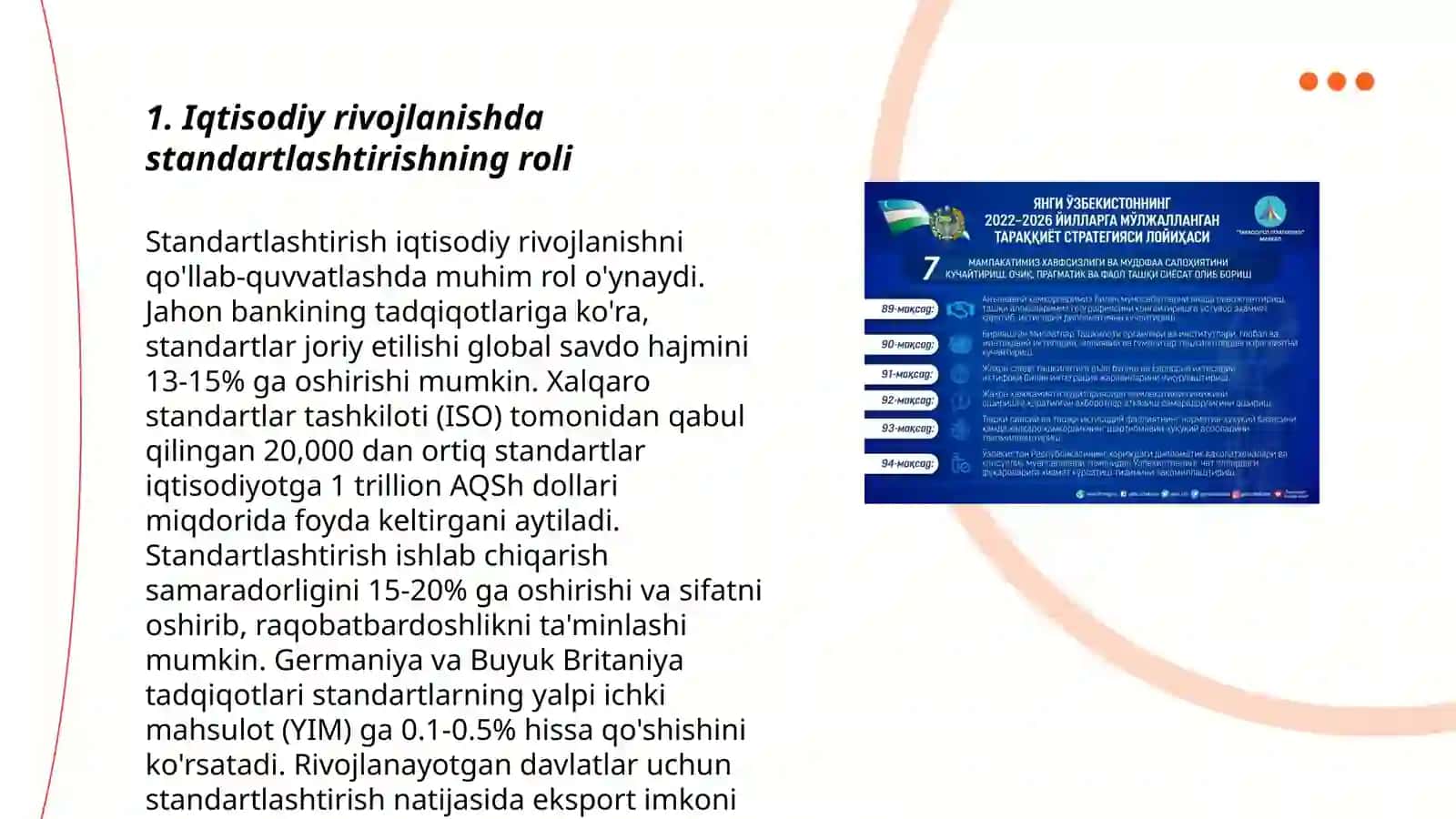 O'zbekiston raspublikasi iqtisodyot taraqiyotida standartlashtrishning samaradorligi 3