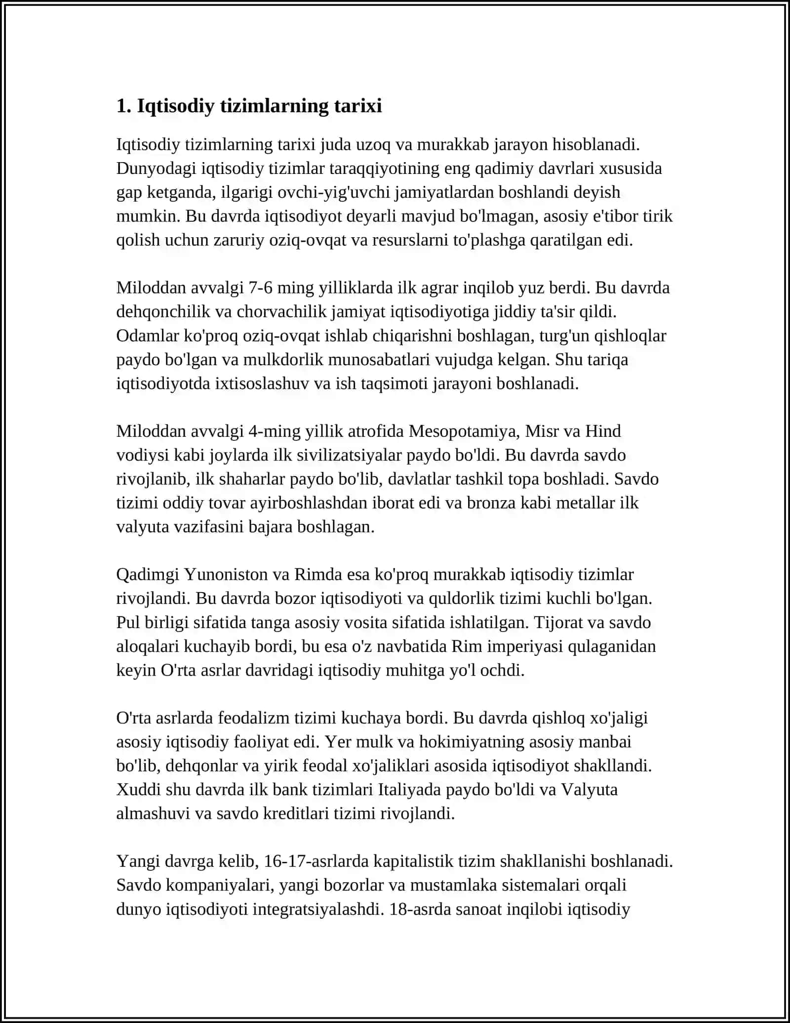 IQTISODIY TIZIMLAR VA ULARNING TURLI MODELLARI 3