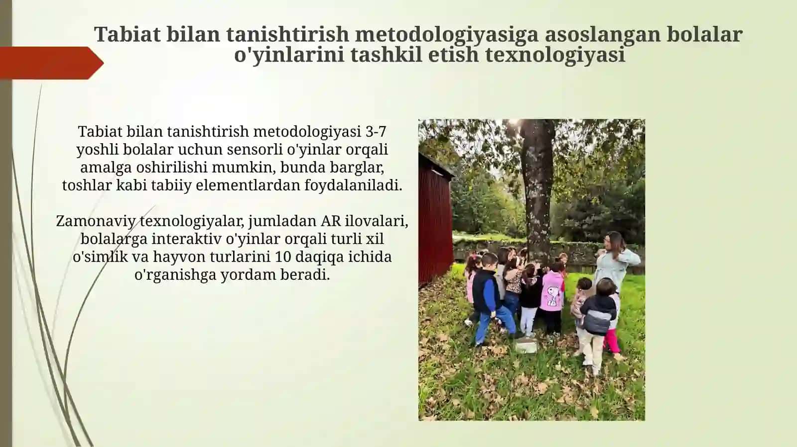Tabiat bilan tanishtirish metodikasi asosida bolalar oʻyinlarini tashkil etish texnologiyasi 3