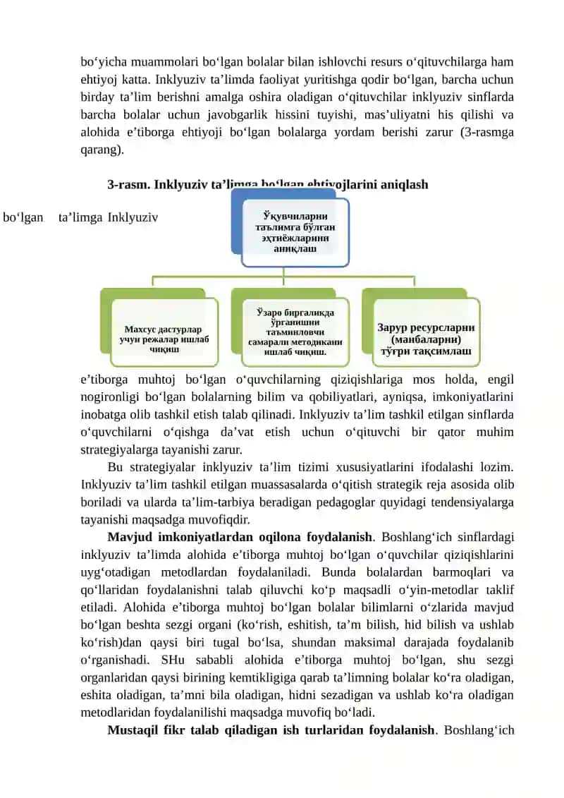 Inklyuziv ta’limning tamoyillari va bosqichlari 3
