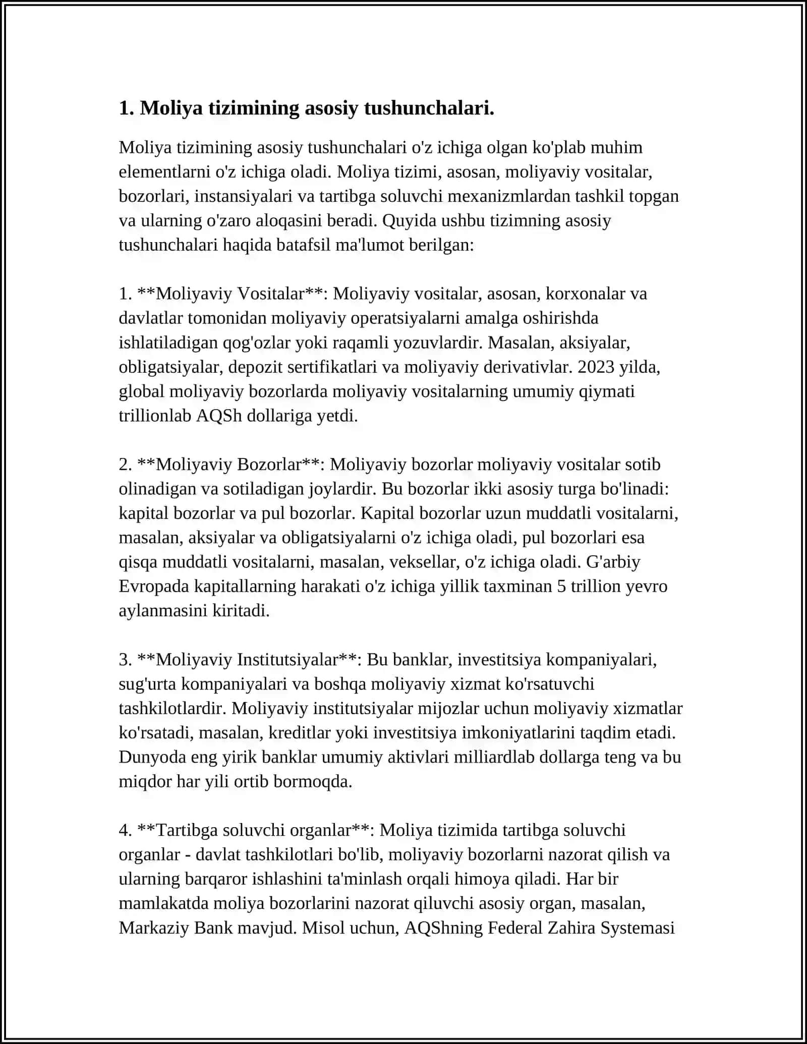 Moliya Tizimi 3