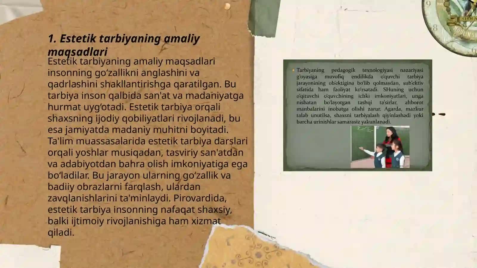 Estetik tarbiyaning mazmuni 3
