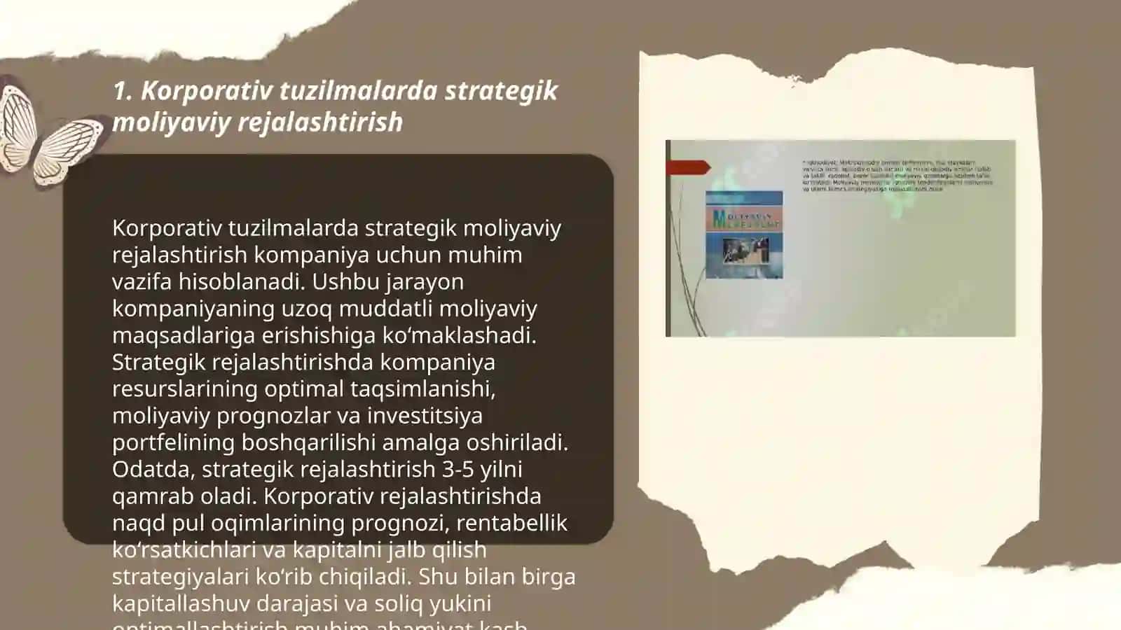 Korporativ tuzilmalarda moliyaviy menejment tamoyillarini qo'llanilishi 3