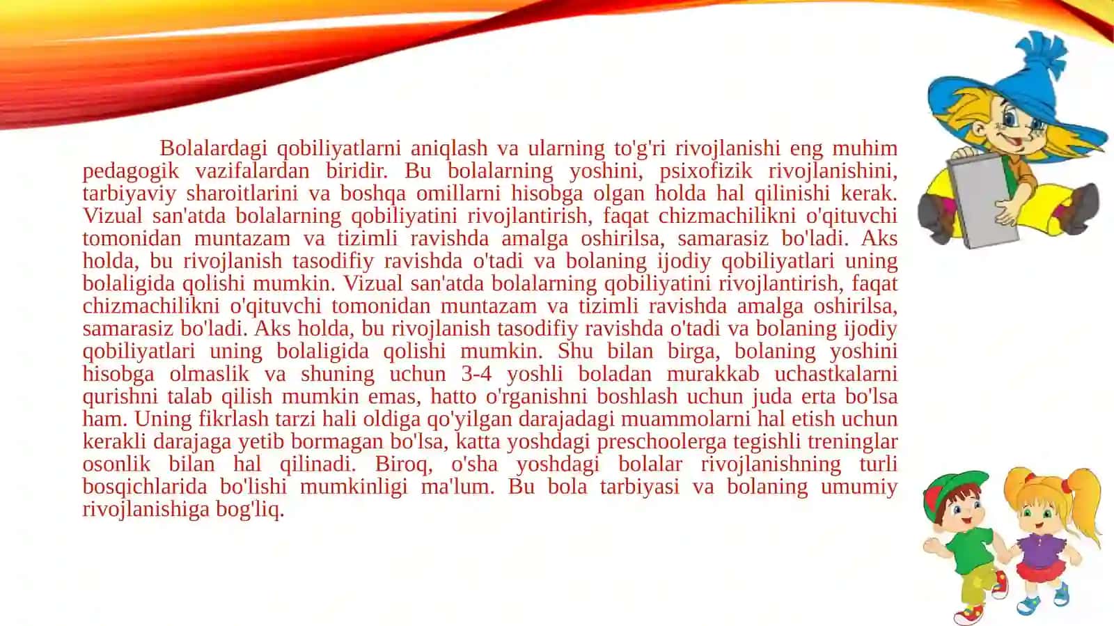 Samarqand Davlat Pedagogika Instituti Maktabgacha Ta’lim Fakulteti 308 -Guruh Talabasi Abdullayeva Irodaning Tasviriy faoliyatga o'rgatish metodikasini tayyorlagan 3