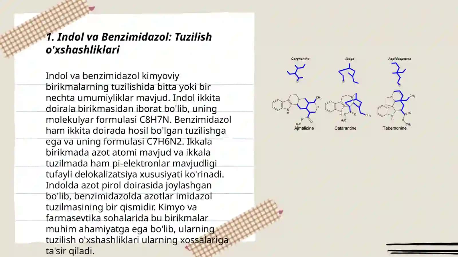 Indol va Benzimidazol 3
