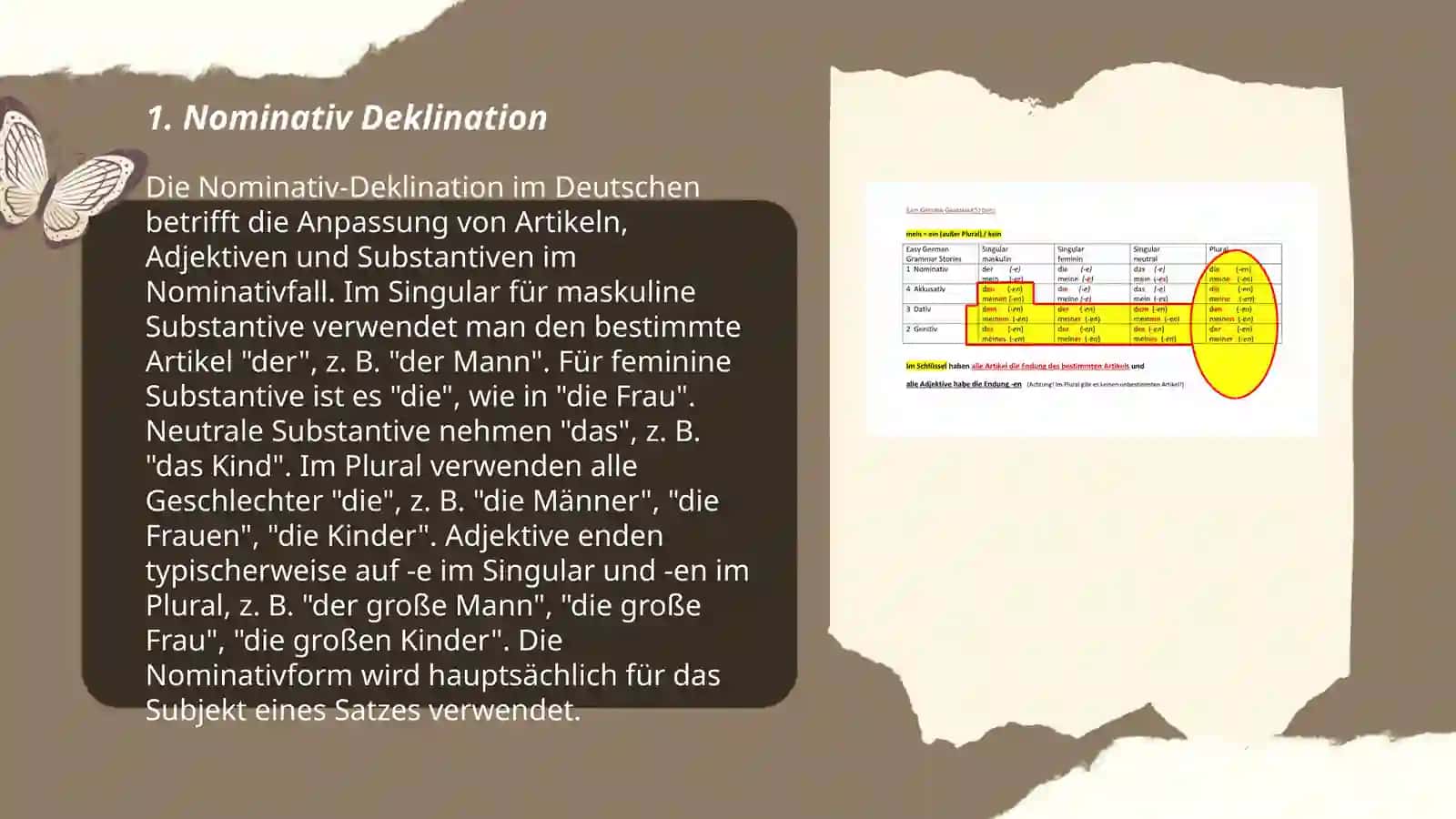 Die Deklination der Adjektive 3