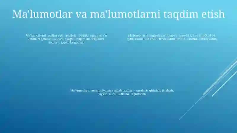 Axborotni Qayta Ishlashning Texnik Vositalari 3