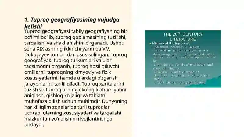 Tuproq Geografiyasi Fanining O'rganilish Tarixi 3