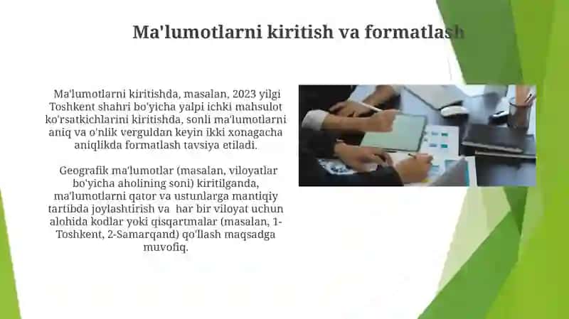 Jadval Muharrirlarining Iqtisodiy Ma'lumotlarni Qayta Ishlashda Qo'llanilishi 3