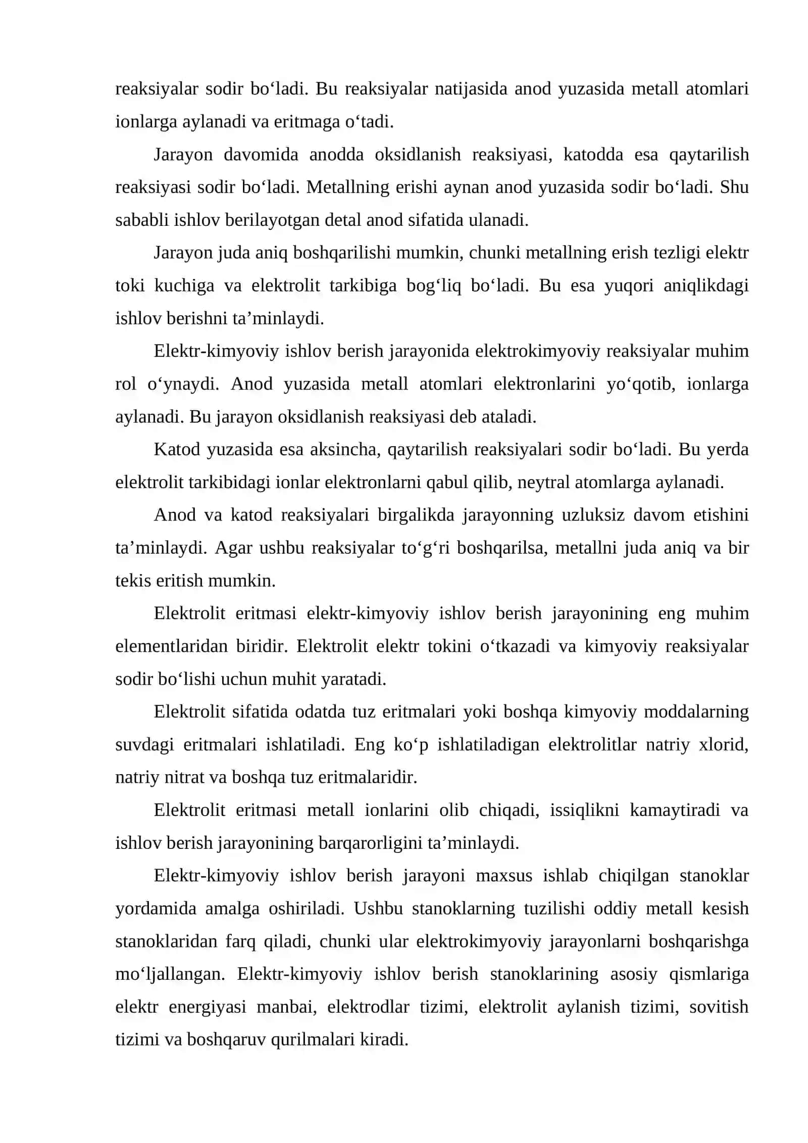 Metallarga ishlov berishning elektr-kimyoviy usullari 3