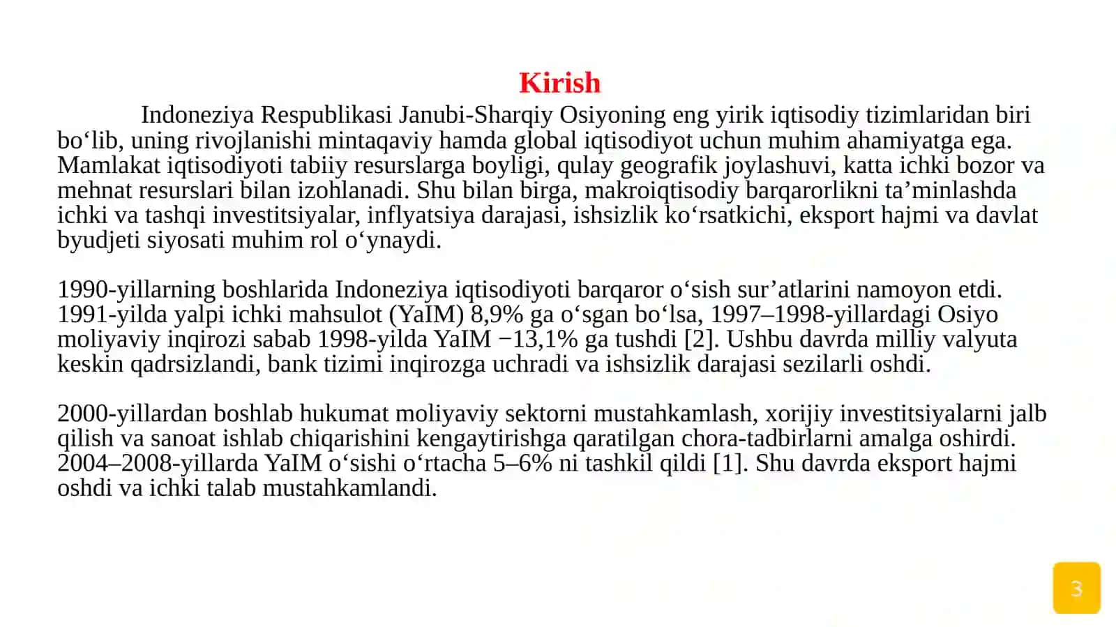 Indoneziya iqtisdoiyoti va emperik tahlili (OLS model) 3